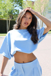 Korte Top Blauw