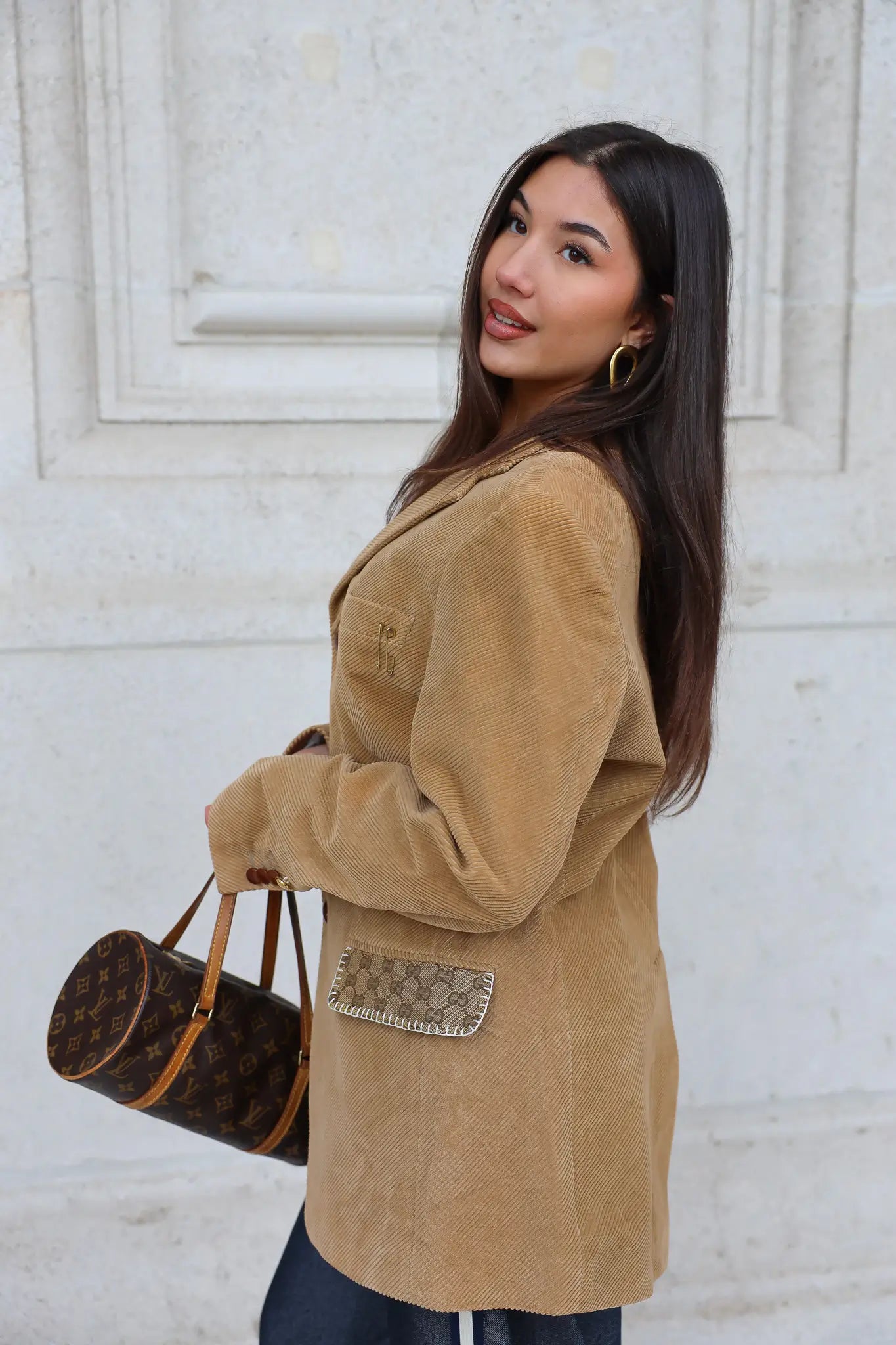 Atelier Series Reworked Blazer Rib Stof Camel