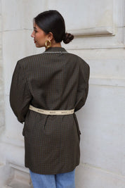 Atelier Series Reworked Blazer Geruit Bruin