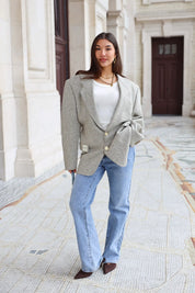 Atelier Series Reworked Designer Blazer Licht Grijs