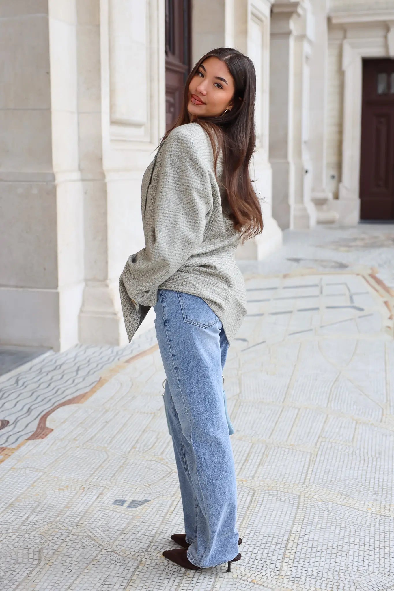 Atelier Series Reworked Designer Blazer Licht Grijs