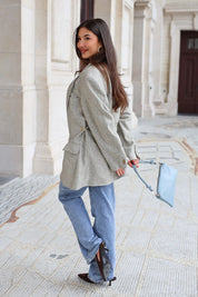 Atelier Series Reworked Designer Blazer Licht Grijs