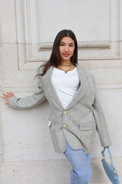 Atelier Series Reworked Designer Blazer Licht Grijs