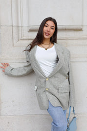 Atelier Series Reworked Designer Blazer Licht Grijs