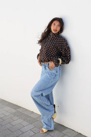 Barrel Jeans Omslag Band Blauw Redial 3631