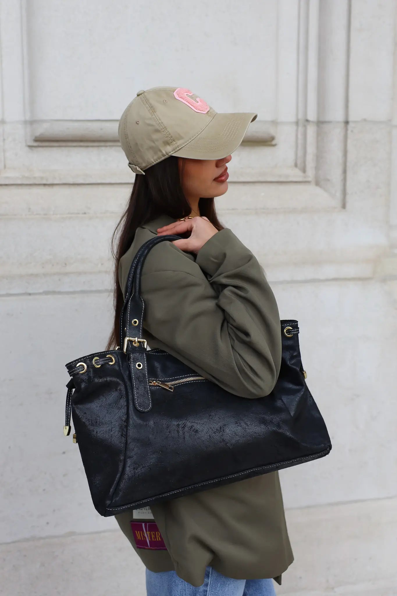 Leren Tas Groot Zwart