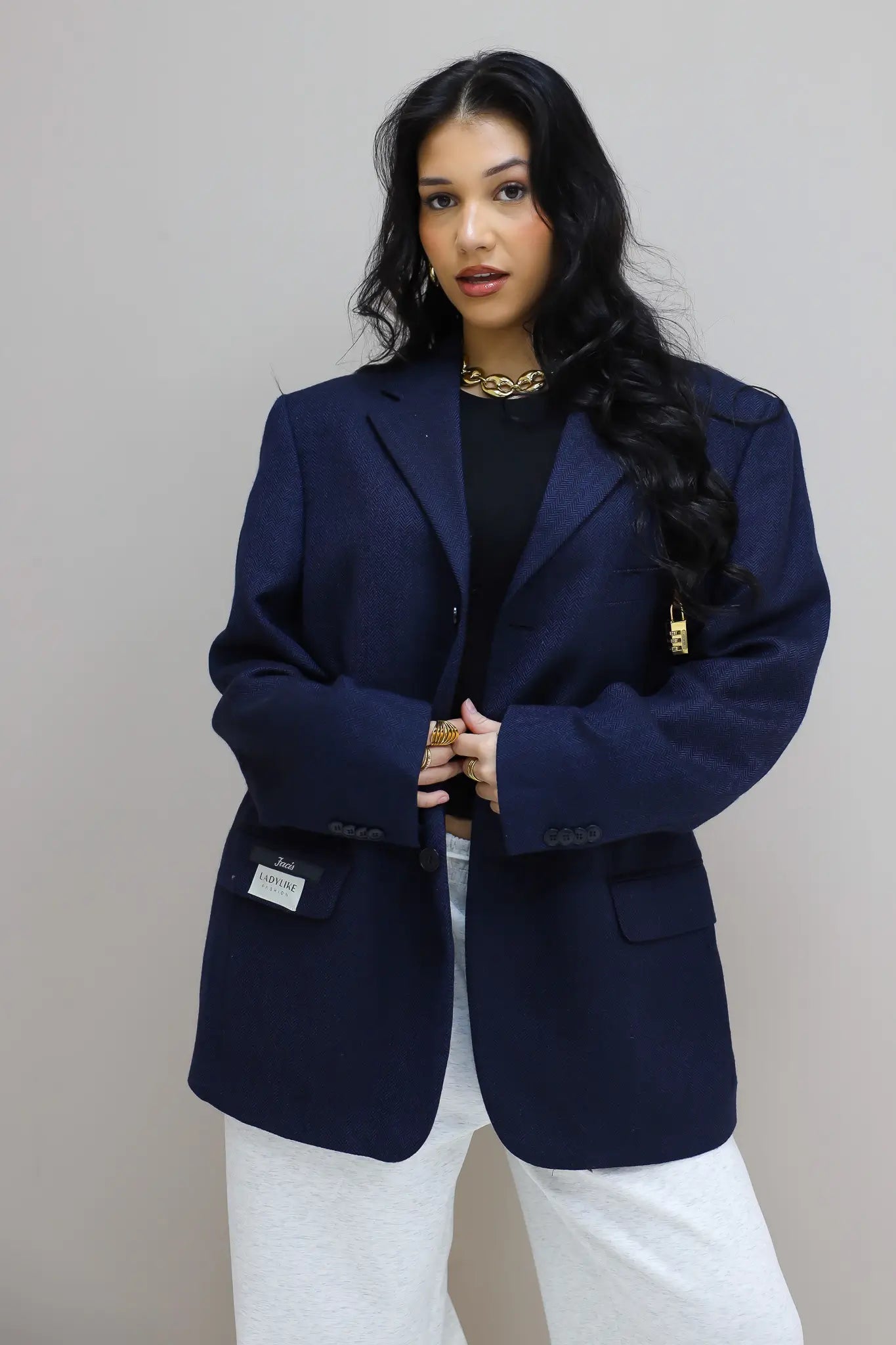Atelier Series Reworked Blazer Donker Blauw