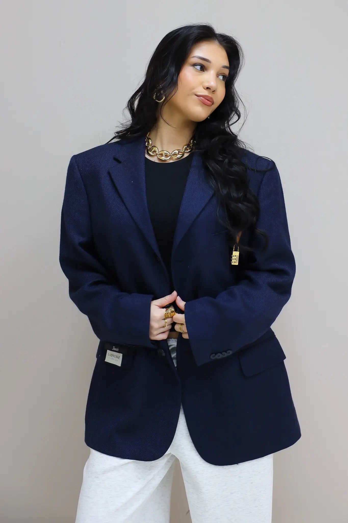 Atelier Series Reworked Blazer Donker Blauw