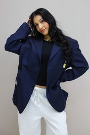 Atelier Series Reworked Blazer Donker Blauw