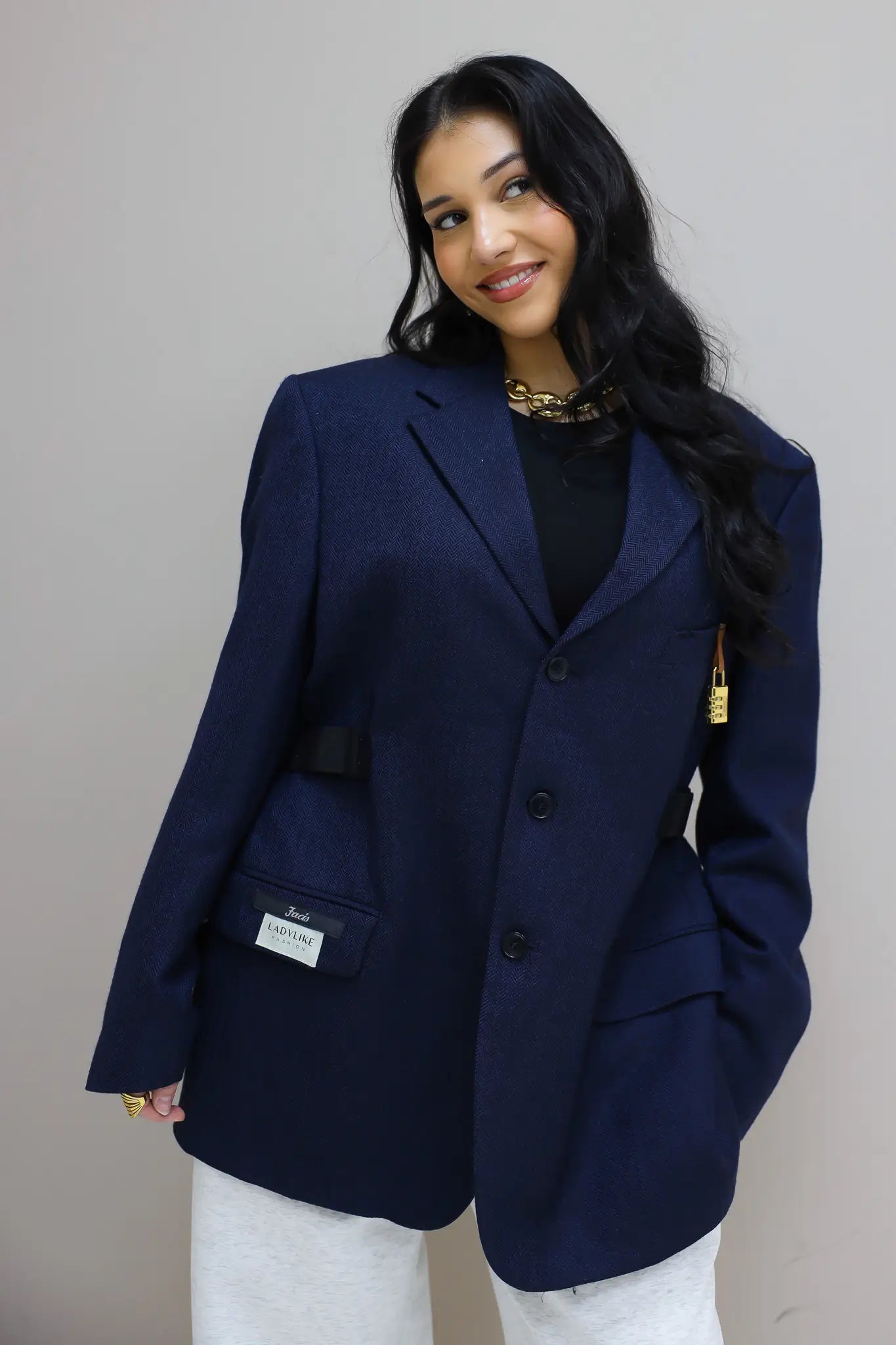 Atelier Series Reworked Blazer Donker Blauw