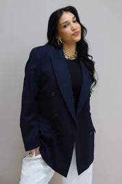 Atelier Series Reworked Blazer Donker Blauw