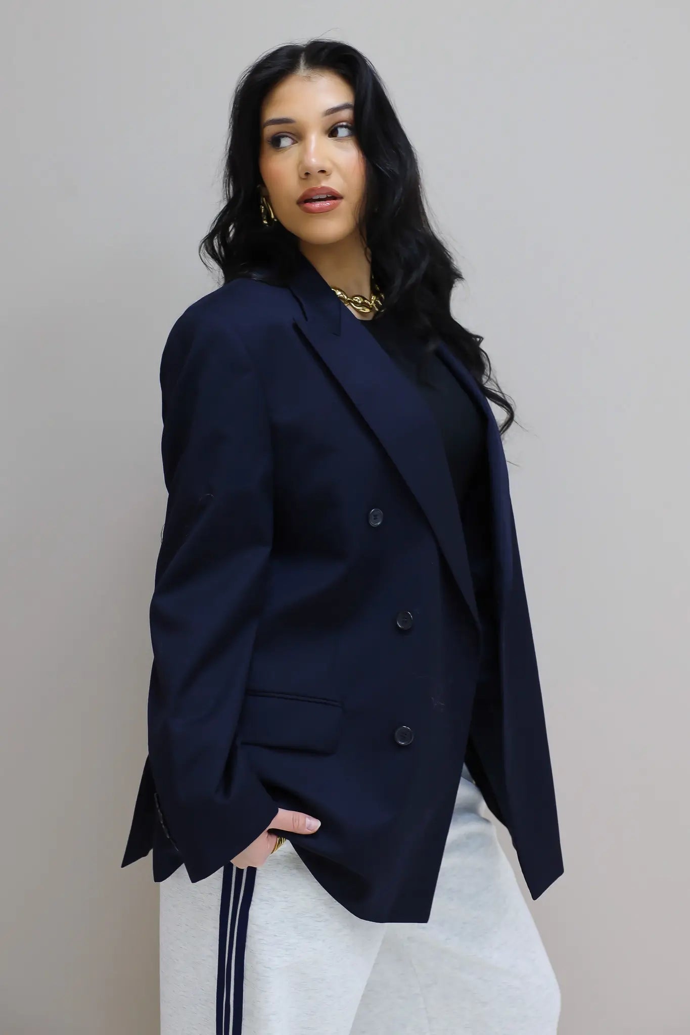 Atelier Series Reworked Blazer Donker Blauw