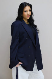 Atelier Series Reworked Blazer Donker Blauw