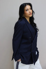 Atelier Series Reworked Blazer Donker Blauw