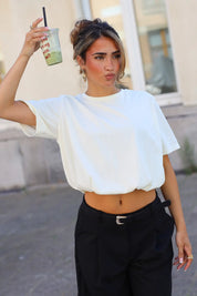 T-Shirt Ballon Fit Crème