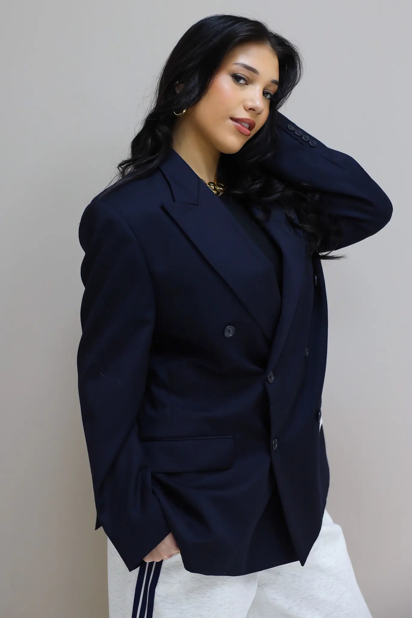 Atelier Series Reworked Blazer Donker Blauw