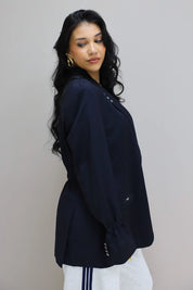 Atelier Series Reworked Designer Blazer Donker Blauw