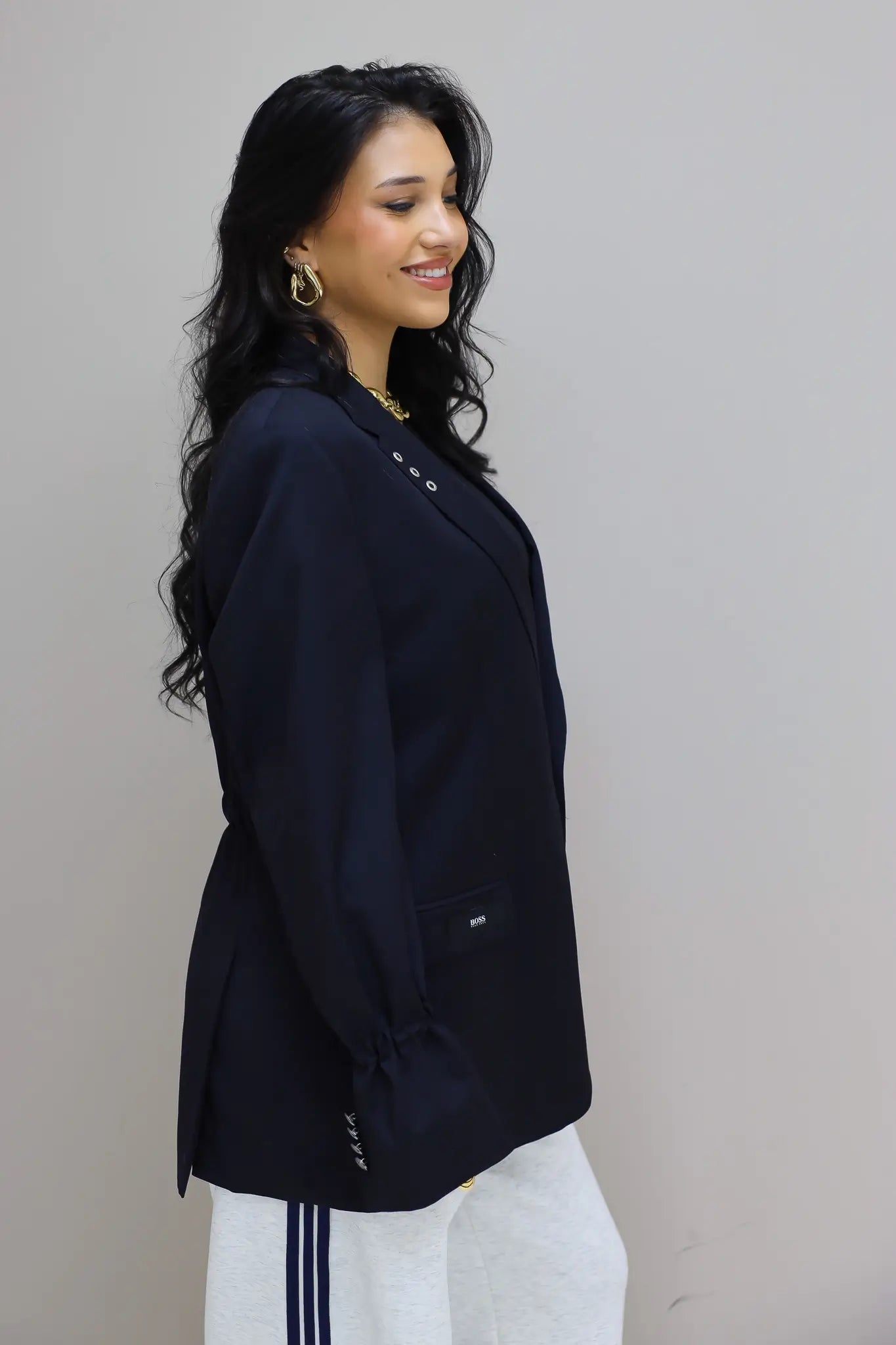 Atelier Series Reworked Designer Blazer Donker Blauw