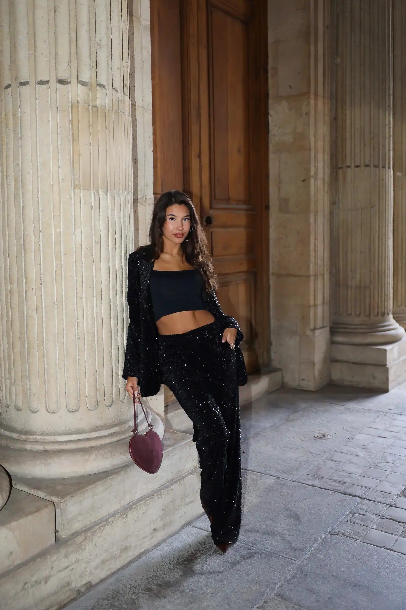 Pailletten Broek Zwart