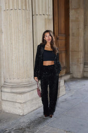 Pailletten Broek Zwart