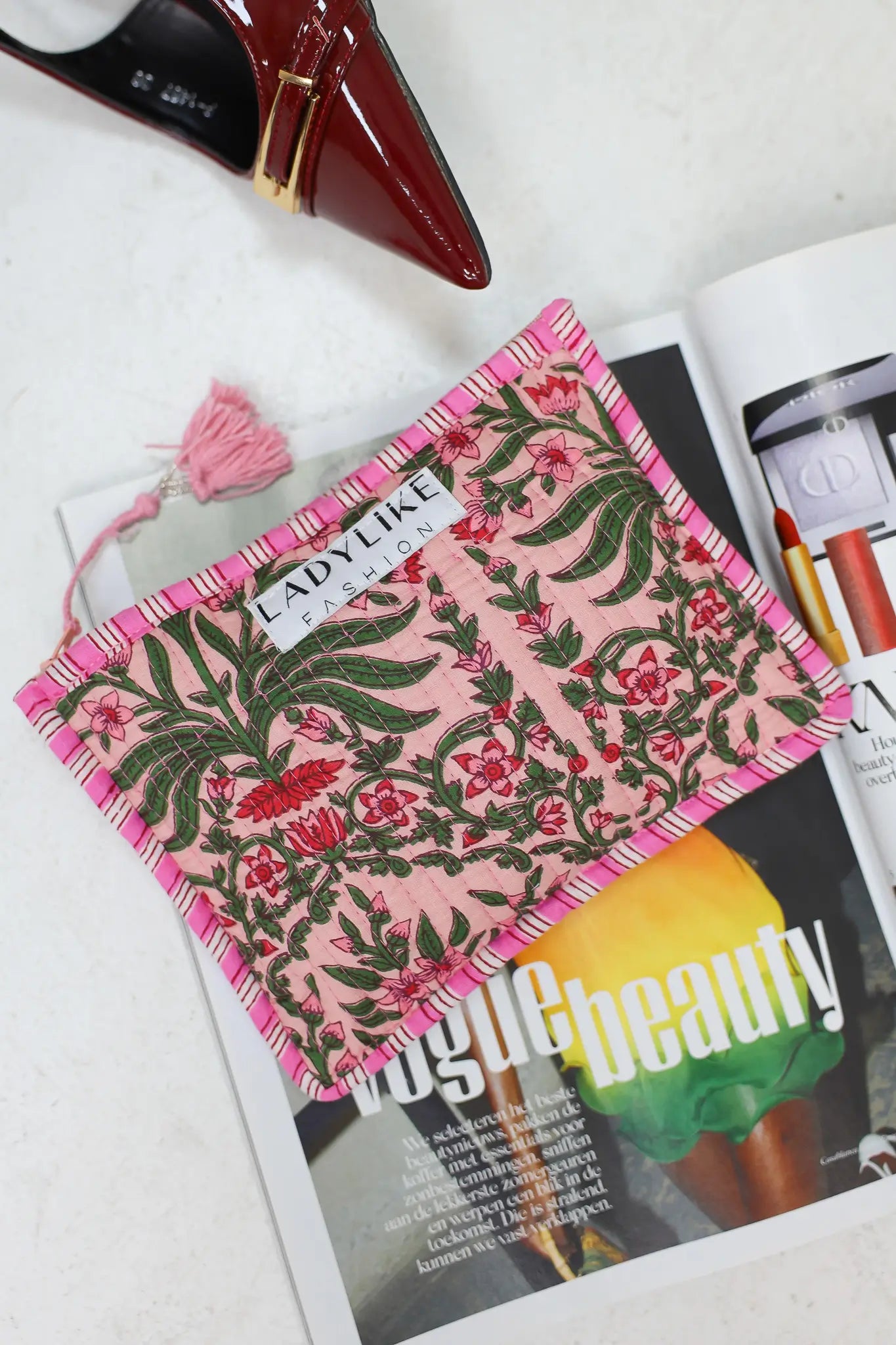 Portemonnee Bloemen Roze