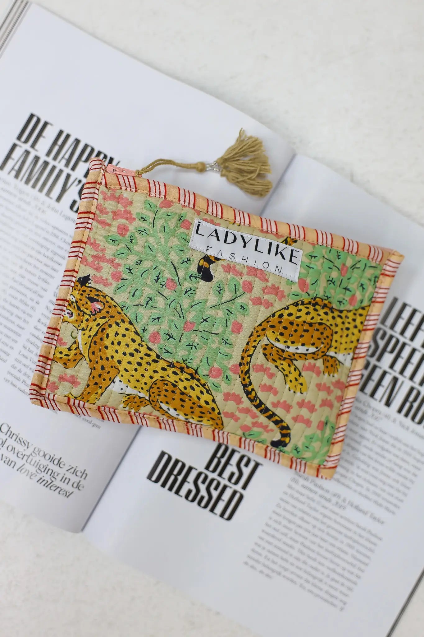 Portemonnee Tijger Beige