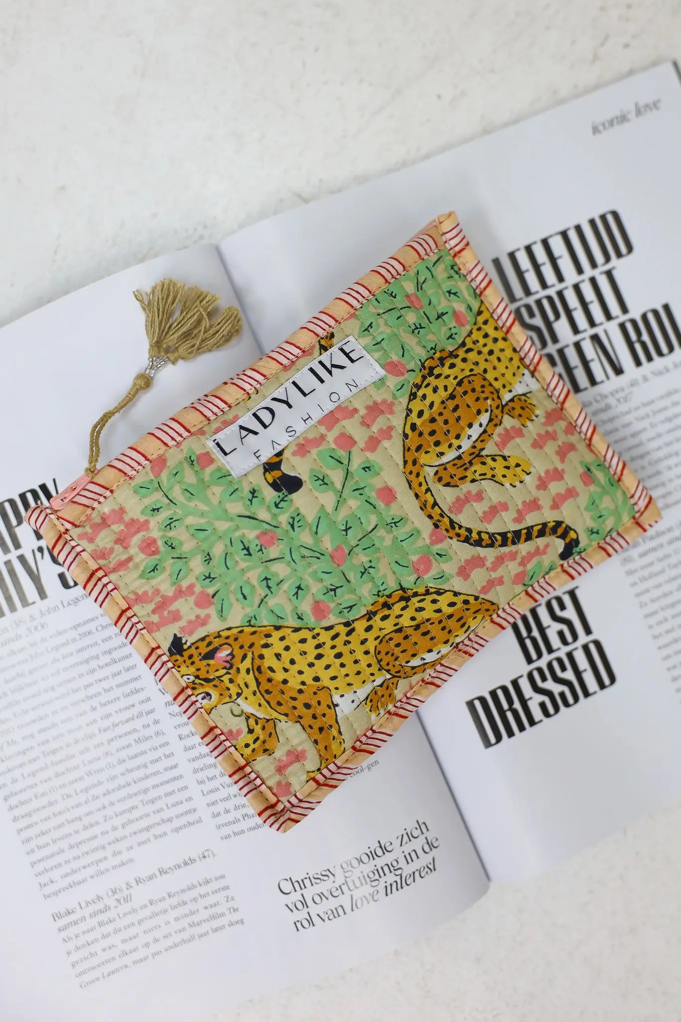 Portemonnee Tijger Beige