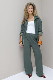 Logo Print Broek Groen