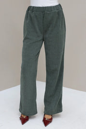 Logo Print Broek Groen