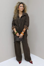 Logo Print Blouse Bruin