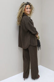 Logo Print Blouse Bruin