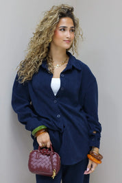 Logo Print Blouse Blauw