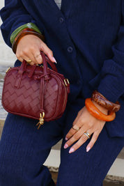 Tas Mini Wave Bordeaux