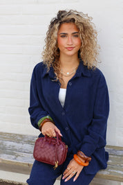 Logo Print Blouse Blauw