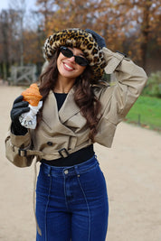 Trench Coat Kort Khaki