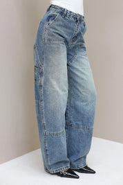 Barrel Cargo Jeans Blauw 3380