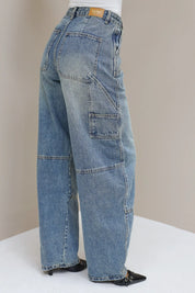 Barrel Cargo Jeans Blauw 3380