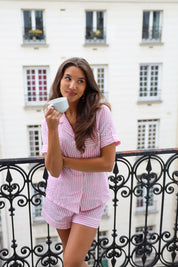 Pyjama Set Gestreept Roze