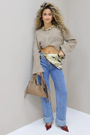 Turn Up Straight Jeans Redial 3222 Blauw