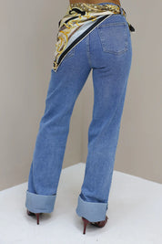 Turn Up Straight Jeans Redial 3222 Blauw