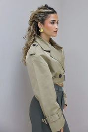 Trench Coat Kort Khaki