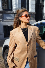 Atelier Series Reworked Blazer Rib Stof Camel