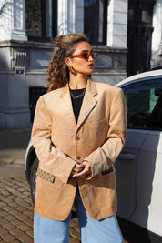 Atelier Series Reworked Blazer Rib Stof Camel