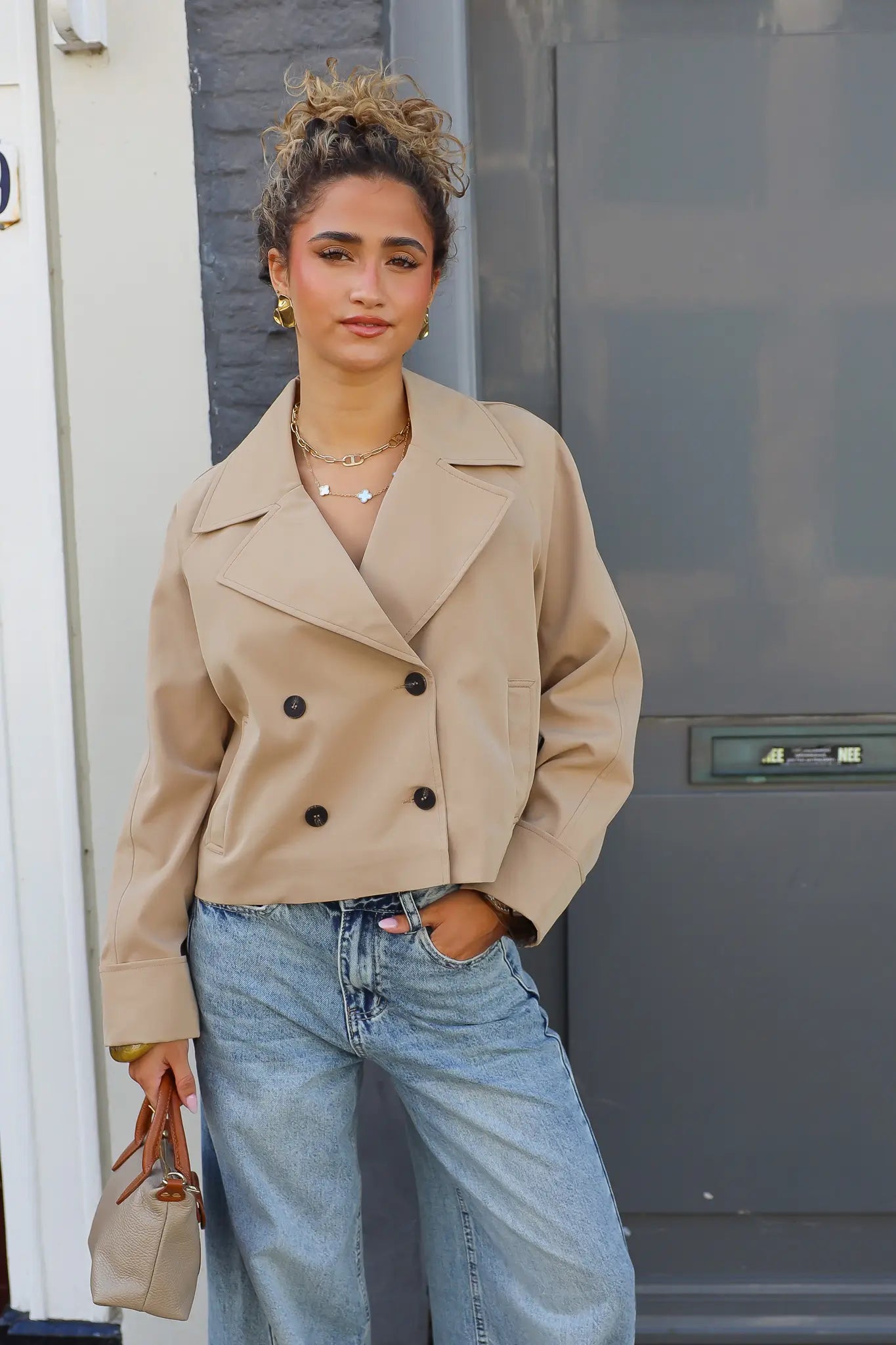 Trench Coat Oversized Fit Camel