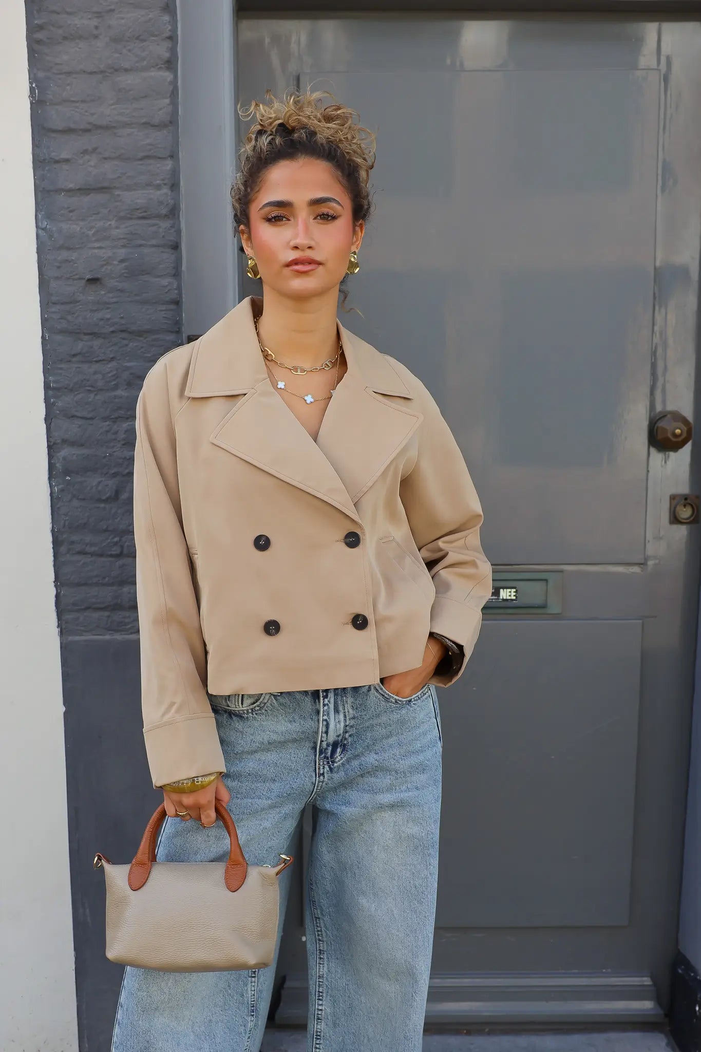 Trench Coat Oversized Fit Camel