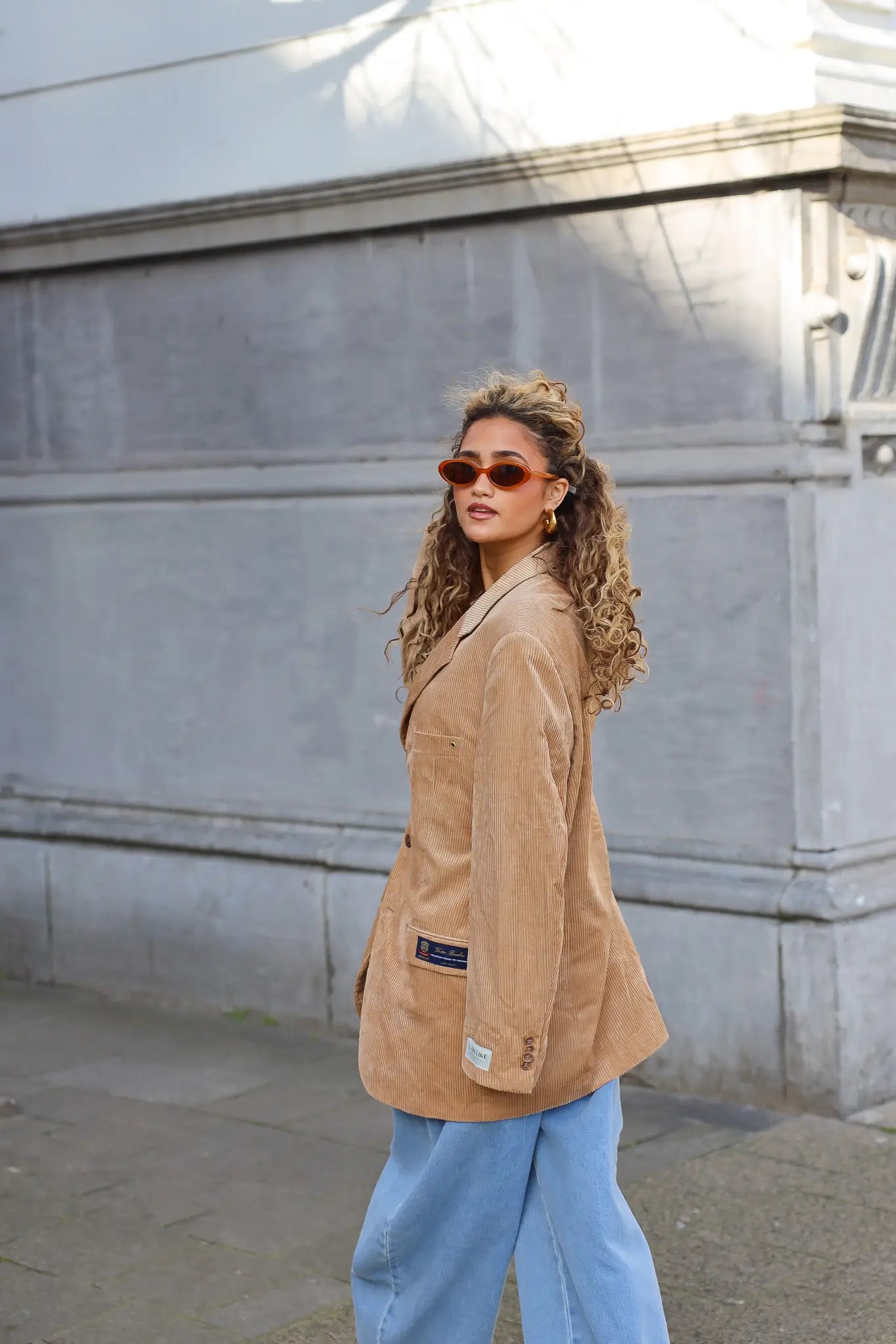 Atelier Series Reworked Blazer Rib Stof Camel