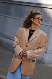 Atelier Series Reworked Blazer Rib Stof Camel