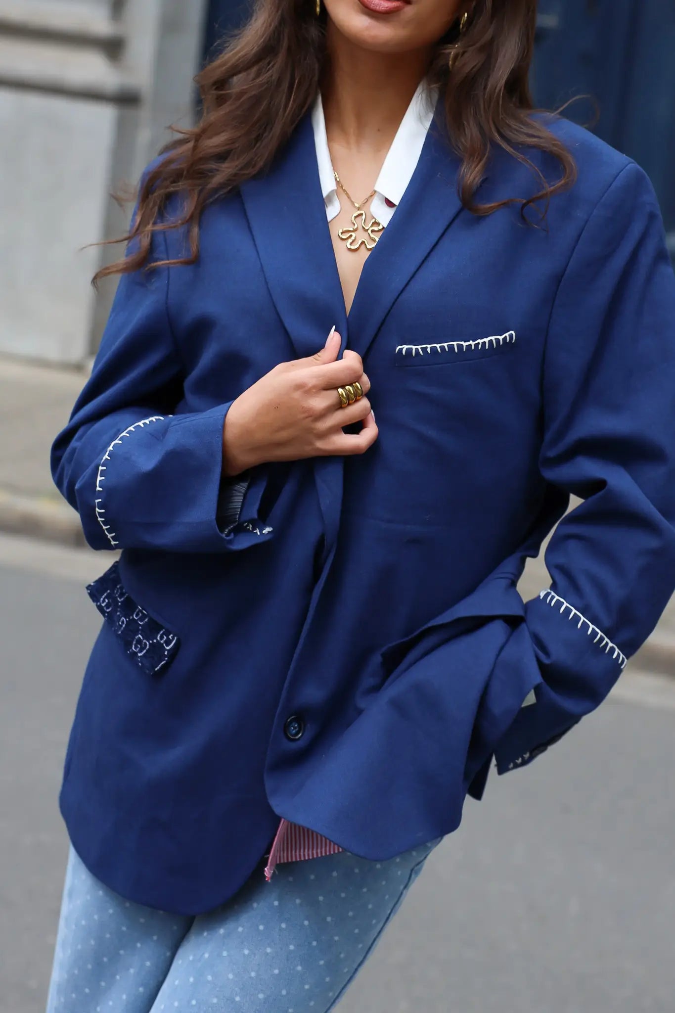 Atelier Series Reworked Blazer Kobalt Blauw
