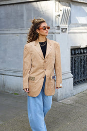 Atelier Series Reworked Blazer Rib Stof Camel