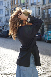 Atelier Series Reworked Blazer Gestreept Grijs